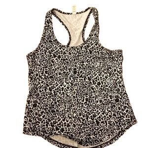 Balance Collection Active Women's Tank Black Tan Leopard Size S‎ Yoga Athleisure